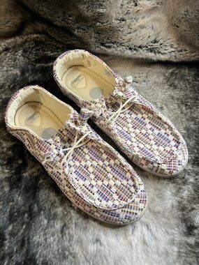 Rocket Dog Cream Multi Tweed Slip-On Moccasins